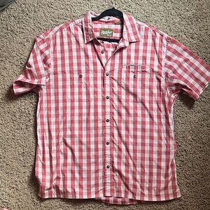 Howler Brothers Red and White Plaid Shirt